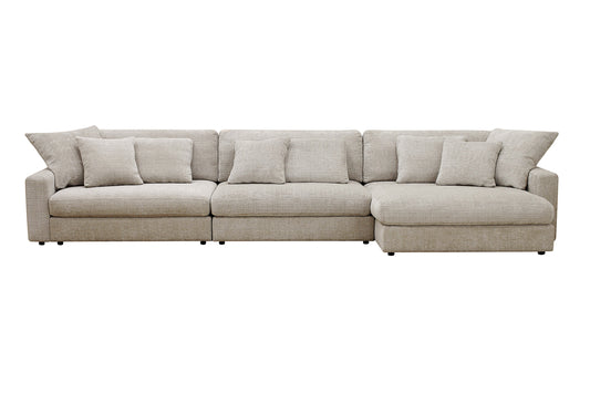 Canapé angle velours réversible  tissu doux - VITO