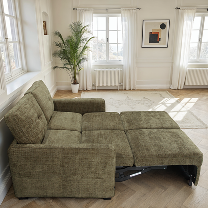 Canapé lit clic-clac convertible en tissu anti tache, 171x105xH95CM - GIANNA