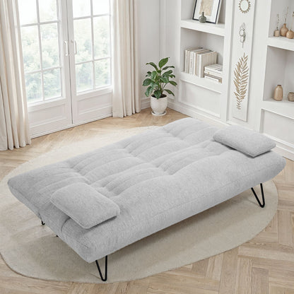 Canapé lit clic-clac convertible en tissu anti tache, 191x86xH85CM - LEONORE