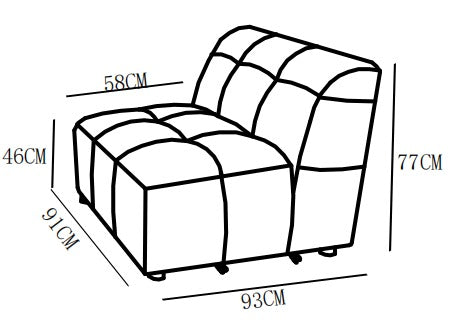 Canapé d'angle / pouf en tissu anti tache - MIRO