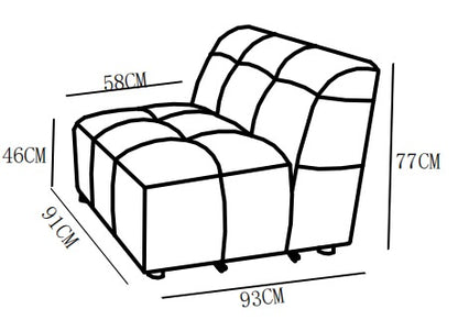 Canapé d'angle / pouf en tissu anti tache - MIRO