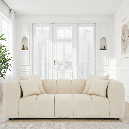 Canapé 3 places / fauteuil en tissu anti tache - BIANCA