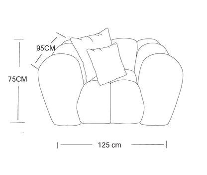 Canapé 3 places / fauteuil en tissu anti tache - BIANCA