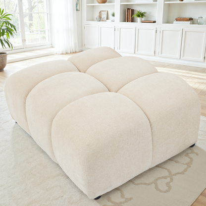 Pouf en tissu anti tache, 97x78xH45CM - BIANCA