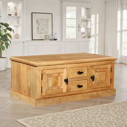 Table basse en bois de manguier, 110x60xH45cm - ORLANE