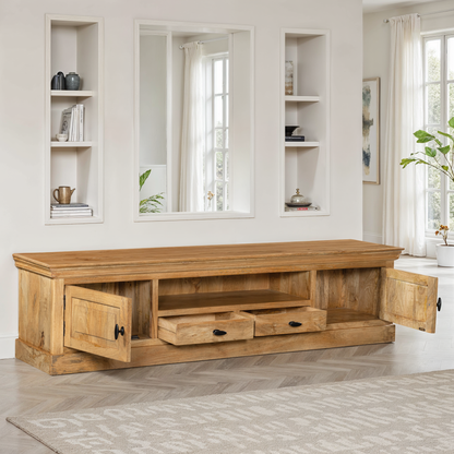 Meuble TV en bois de manguier, H50CM - ORLANE