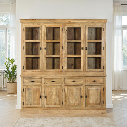 Vaisselier en bois de manguier, H220CM - ORLANE