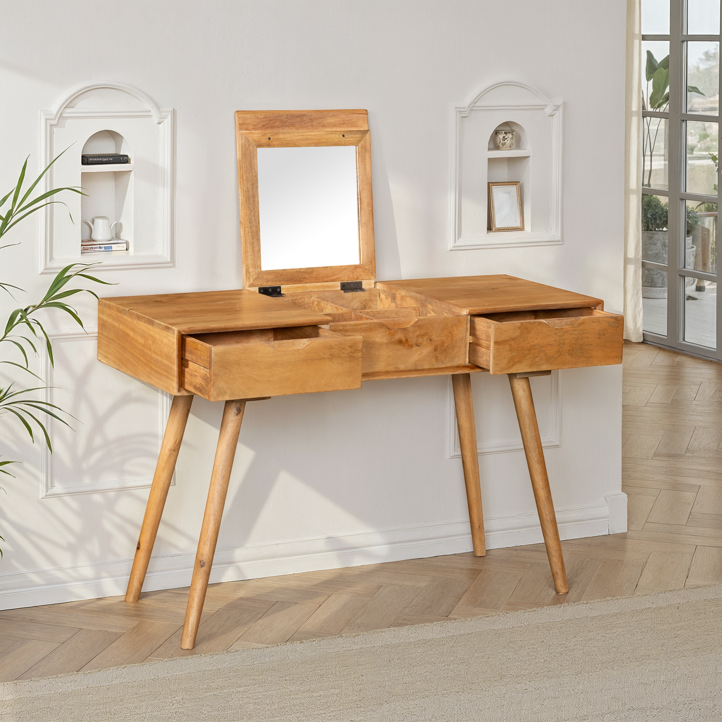 Console en bois de manguier, 120x48xH76CM