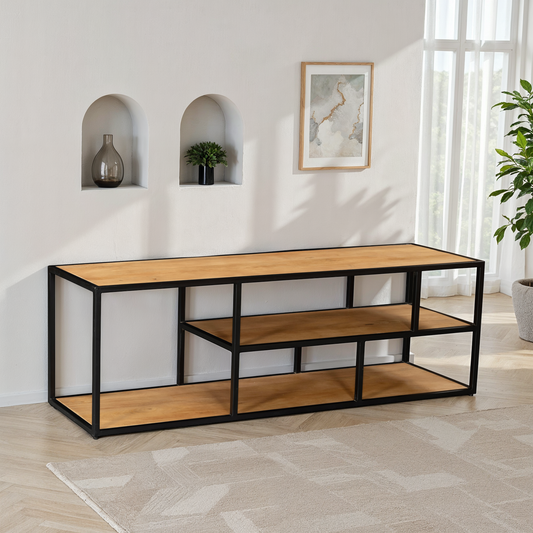 Meuble TV en bois de manguier, 150x45xH50CM