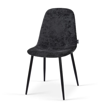 Chaise en tissu velours côtelé, 53x44xH87CM-KAYLA