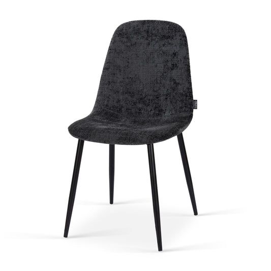 Chaise en tissu velours côtelé, 53x44xH87CM-KAYLA