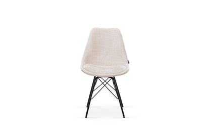 Chaise en tissu, pieds croisés en métal 58x49,5x83CM-BALA