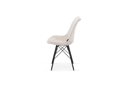 Chaise en tissu, pieds croisés en métal 58x49,5x83CM-BALA