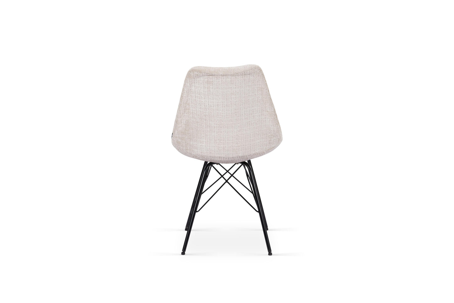 Chaise en tissu, pieds croisés en métal 58x49,5x83CM-BALA