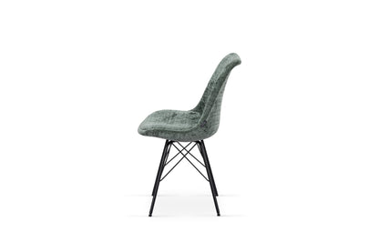 Chaise en tissu, pieds croisés en métal 58x49,5x83CM-BALA