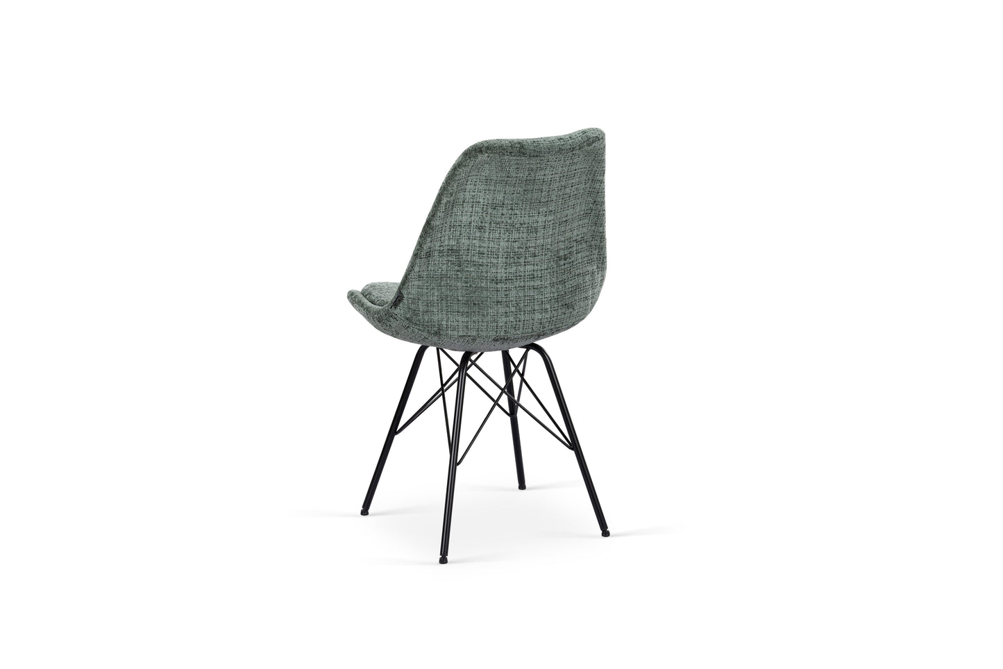 Chaise en tissu, pieds croisés en métal 58x49,5x83CM-BALA