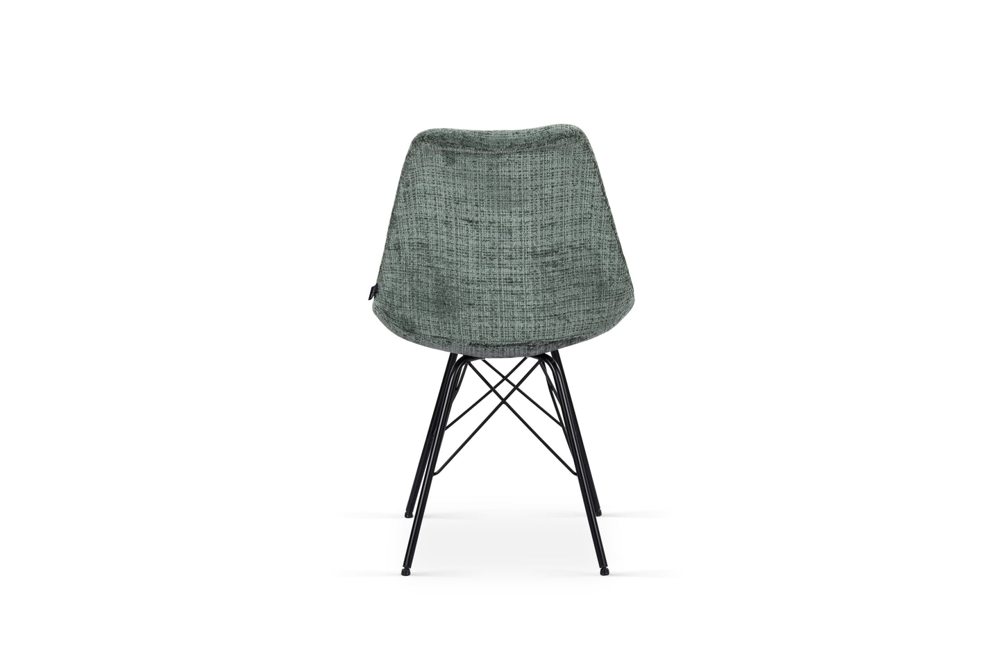Chaise en tissu, pieds croisés en métal 58x49,5x83CM-BALA