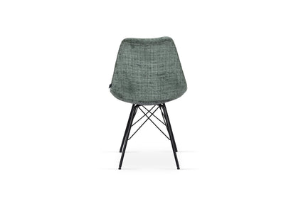 Chaise en tissu, pieds croisés en métal 58x49,5x83CM-BALA