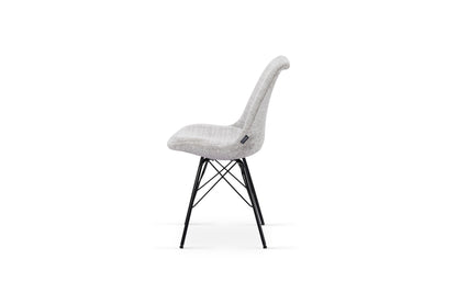 Chaise en tissu, pieds croisés en métal 58x49,5x83CM-BALA