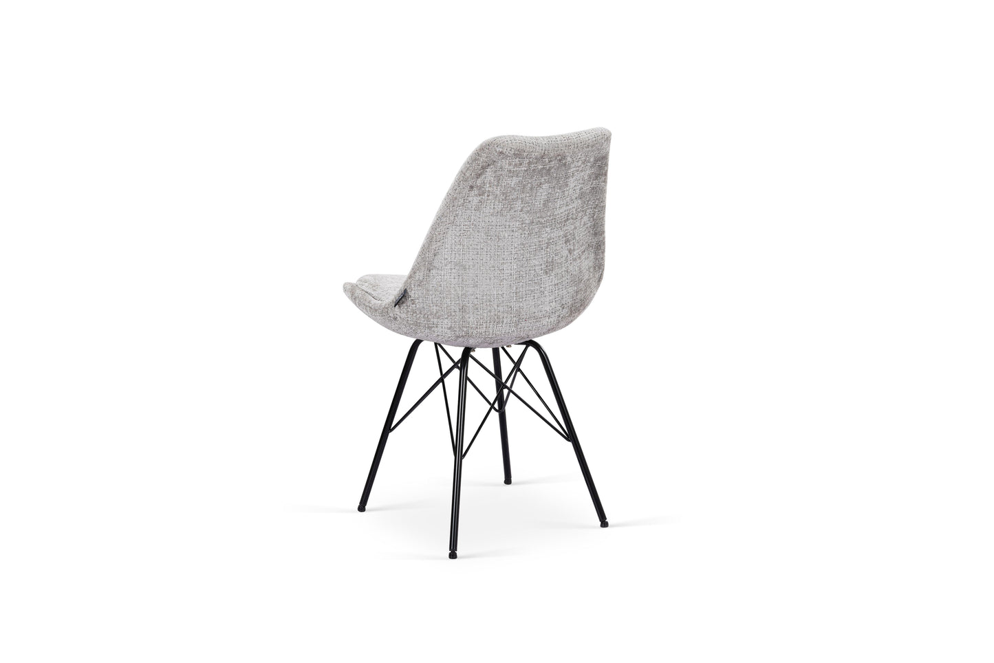 Chaise en tissu, pieds croisés en métal 58x49,5x83CM-BALA