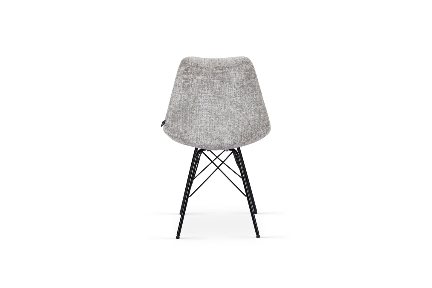 Chaise en tissu, pieds croisés en métal 58x49,5x83CM-BALA