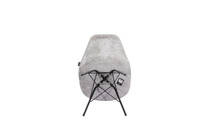 Chaise en tissu, pieds croisés en métal 58x49,5x83CM-BALA