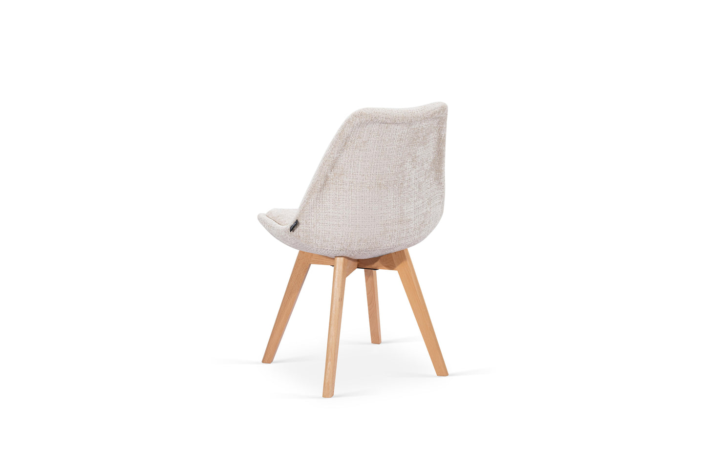 Chaise en tissu pieds en bois massif, 58x49,5x82CM-Alba