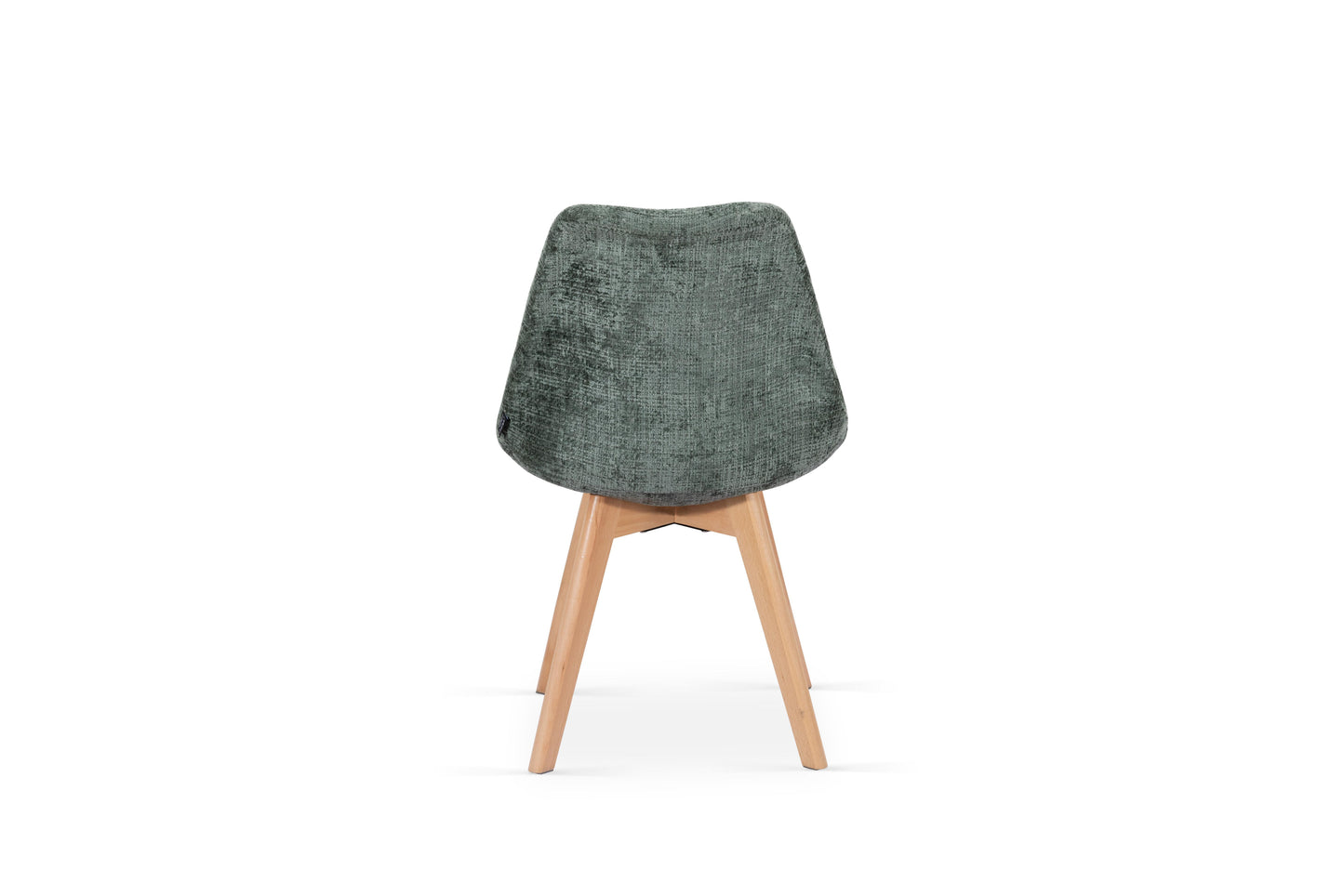 Chaise en tissu pieds en bois massif, 58x49,5x82CM-Alba