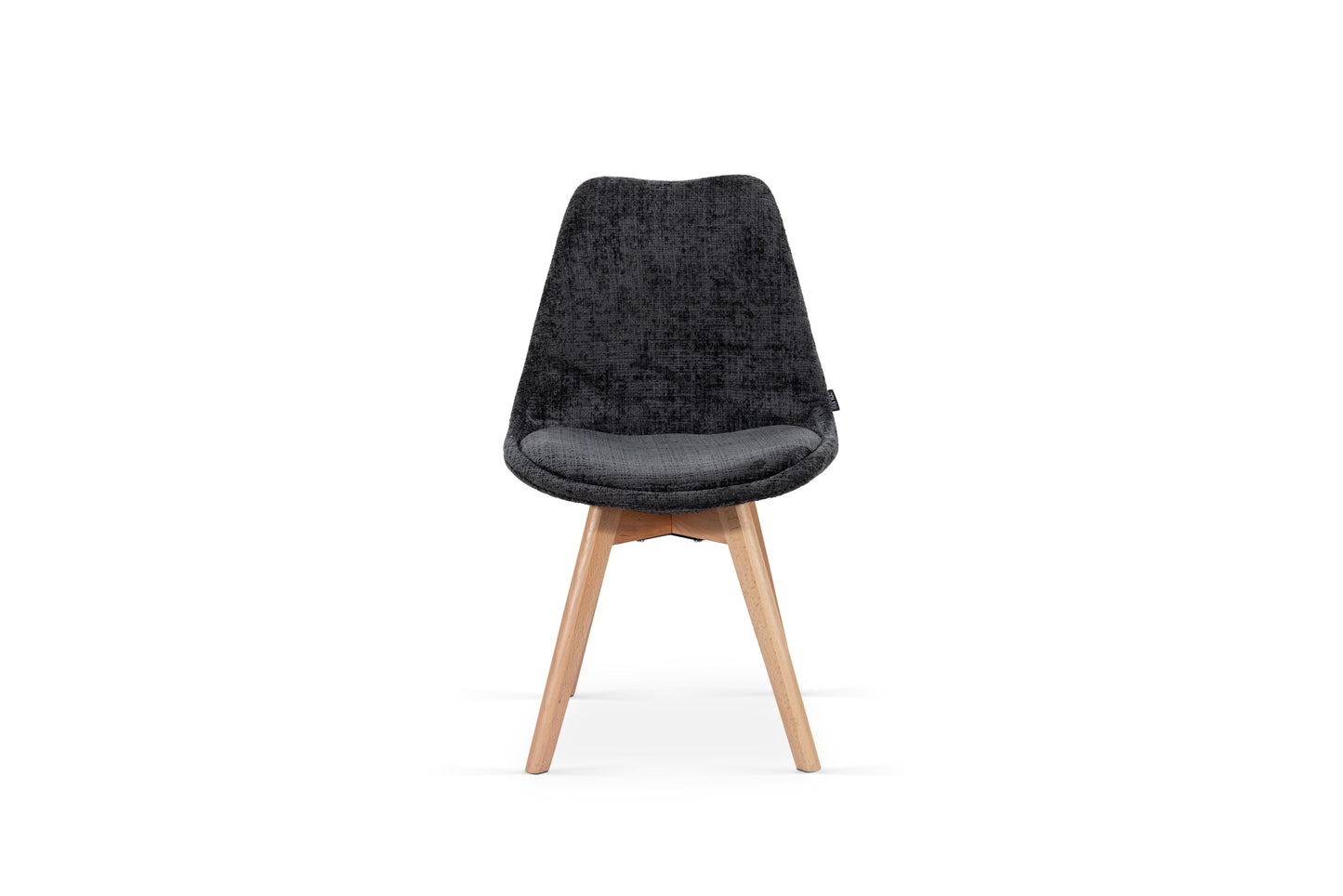 Chaise en tissu pieds en bois massif, 58x49,5x82CM-Alba
