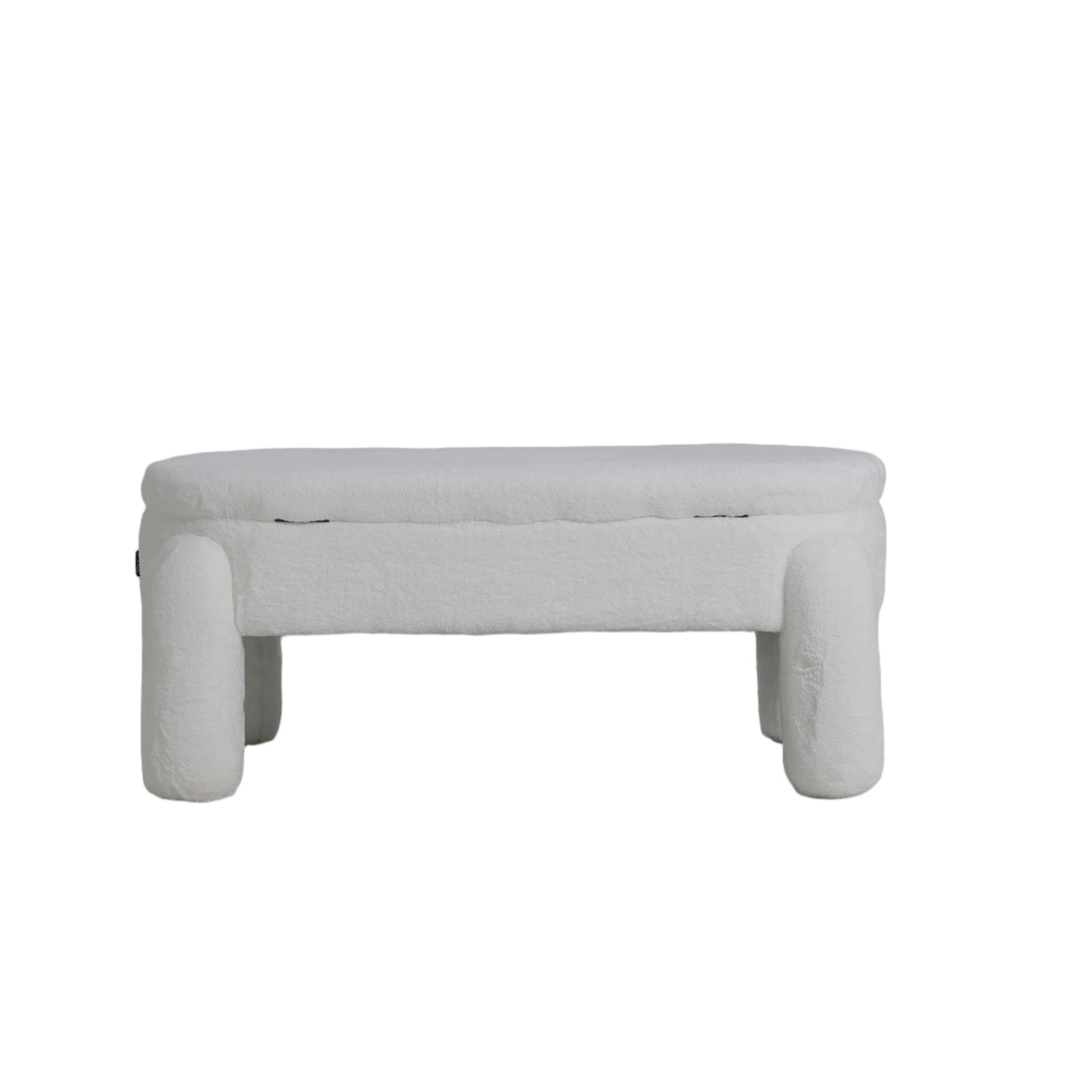 Pouf coffre en tissu anti tache, 114x52xH47CM - NERINA