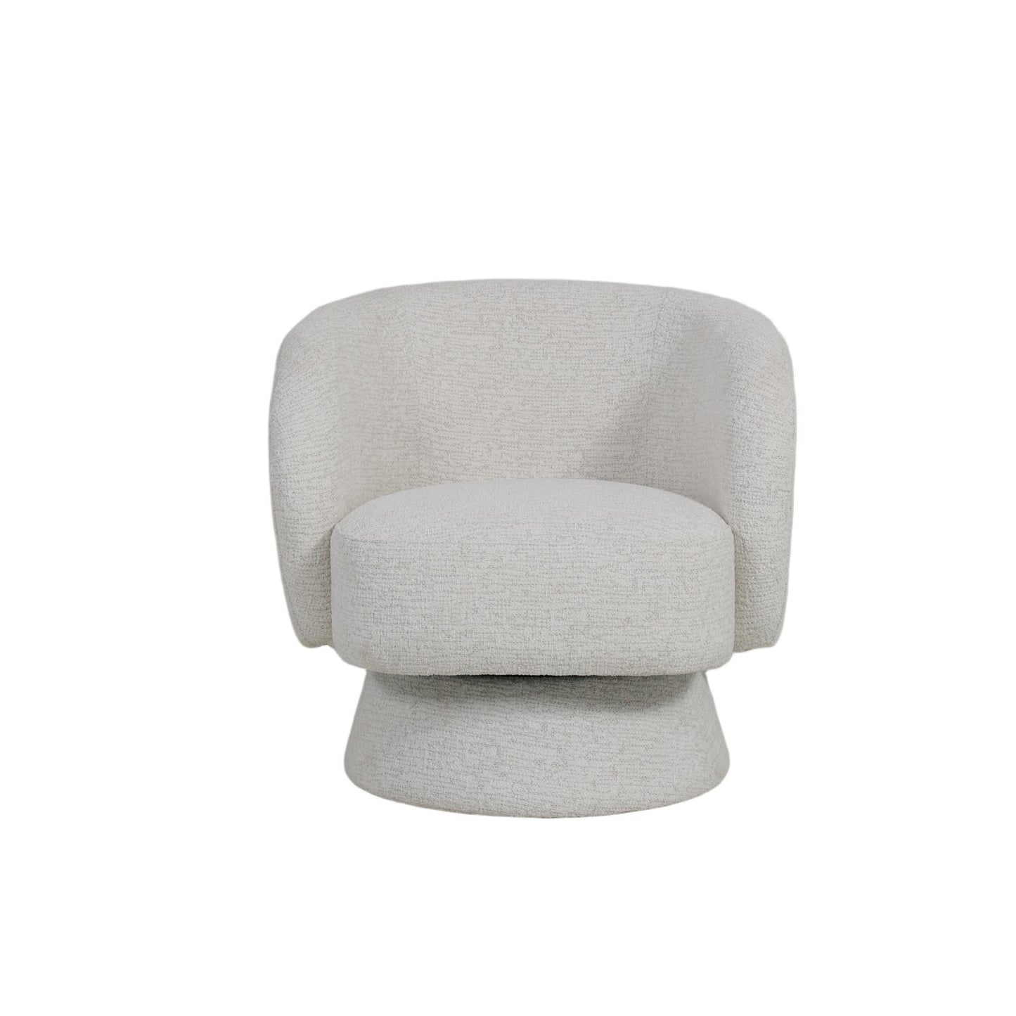 Fauteuil pivotant en tissu anti tache, 78x81xH77CM - ZAIRA