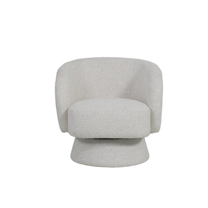 Fauteuil pivotant en tissu anti tache, 78x81xH77CM - ZAIRA
