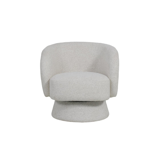 Fauteuil pivotant en tissu anti tache, 78x81xH77CM - ZAIRA