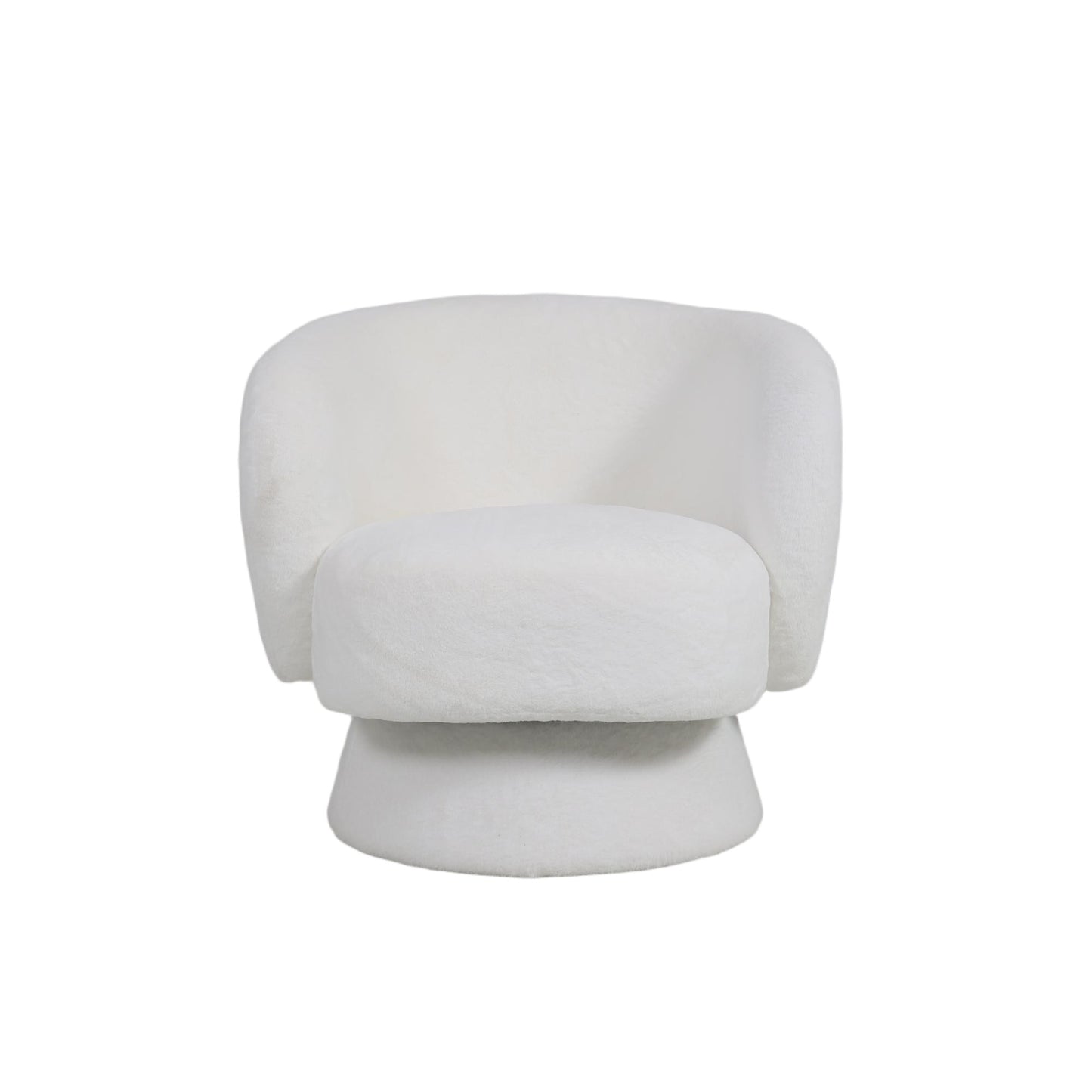 Fauteuil pivotant en tissu anti tache, 78x81xH77CM - ZAIRA
