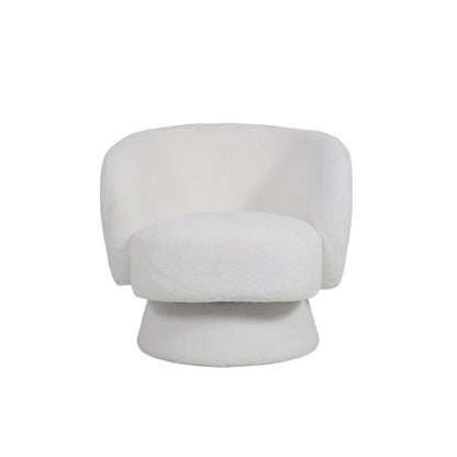 Fauteuil pivotant en tissu anti tache, 78x81xH77CM - ZAIRA