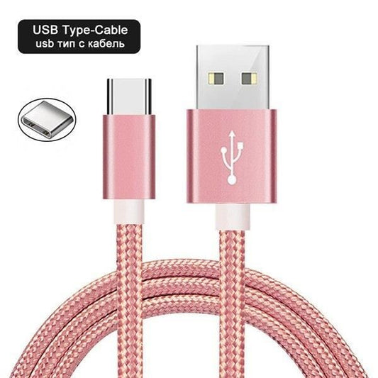Cable telephone Type C ROSE/ROUGE/DORE/GRIS 2m