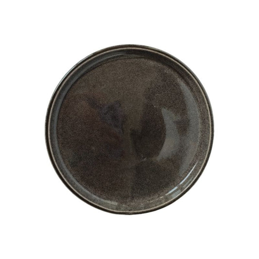 Assiette dessert en céramique noir, D20cm - ZELIA