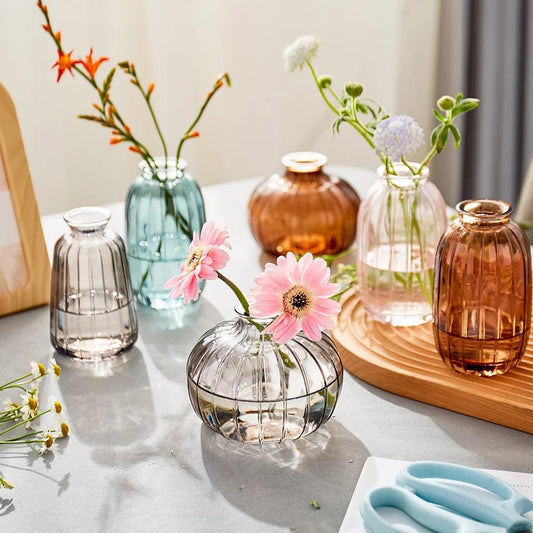 Vase en verre, D7xH12CM - LIA