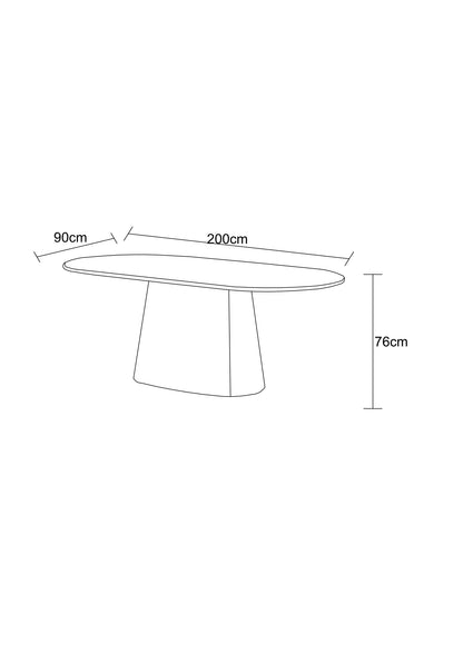 Table à manger en particules de bois plateau céramique, H76CM - JAPANDI