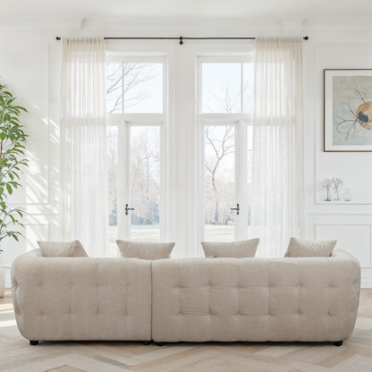 Canapé d'angle en tissu anti tache, 280x165xH75CM - MARTINA