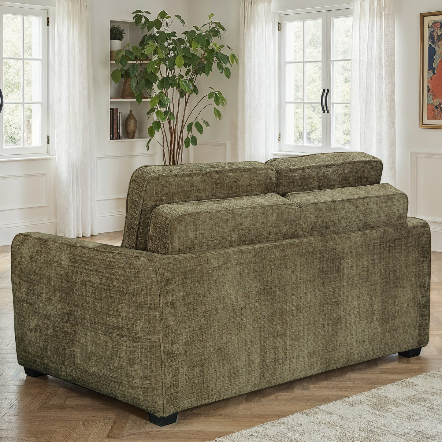Canapé lit clic-clac convertible en tissu anti tache, 171x105xH95CM - GIANNA