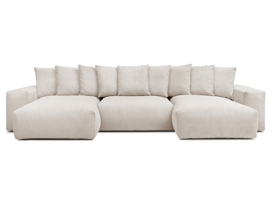 Canapé XXL panoramique fixe velours côtelé 420x174xH75 cm-Rossi