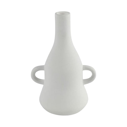 Vase en céramique blanc, H23 cm