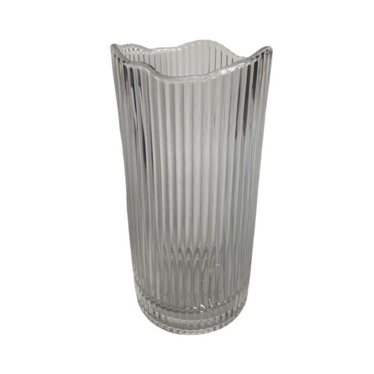 Vase en verre transparent D10xH22,8 cm