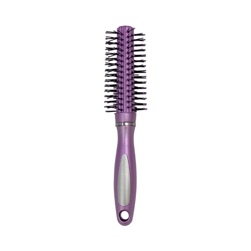 Brosse à cheveux 18x3,3cm, 3 coloris assortis rose/argent/violet