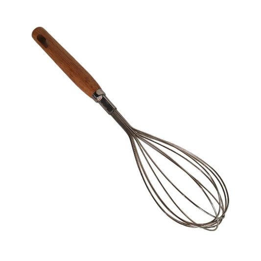Lot De 2 Fouets En Acier Inoxydable Avec Manche En Bois - 20,5 Cm, Antiadhésif