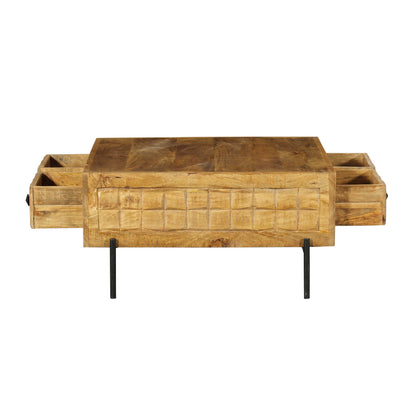 Table basse en bois de manguier, 80×80xH40 cm - MARIA