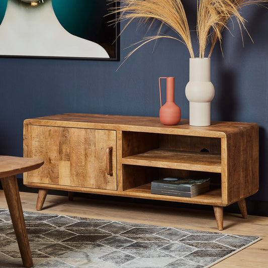 Meuble TV en bois de manguier, H50cm - MAYA