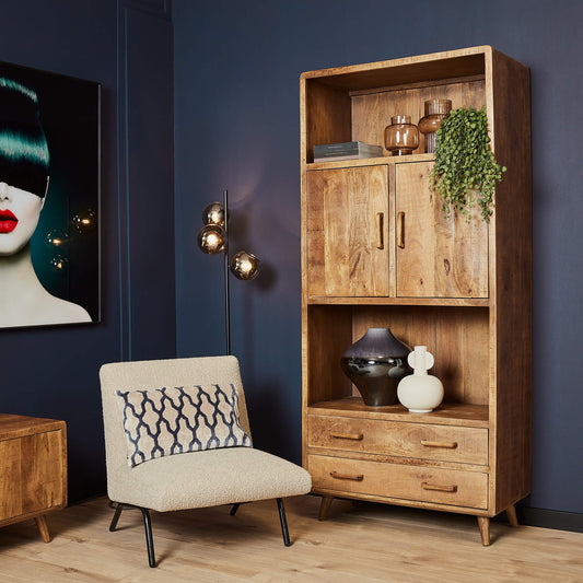 Vaisselier en bois de manguier, H200cm - MAYA