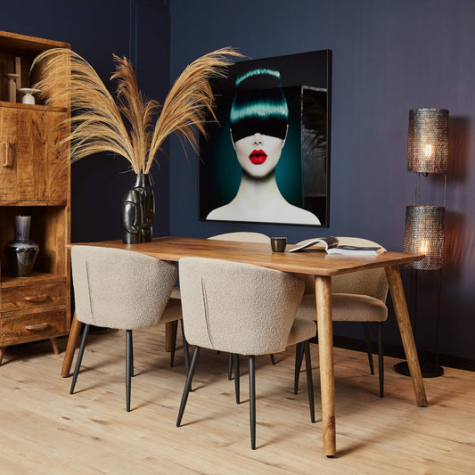 Table à manger en bois de manguier - MAYA